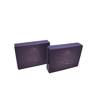Own design luxury purple cosmetic gift box