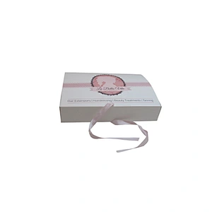 Matte finish white luxury hair extension box /wholesale hair wig packaging box
