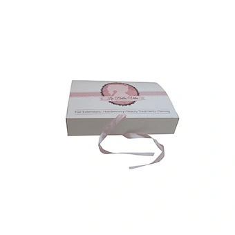 Matte finish white luxury hair extension box /wholesale hair wig packaging box