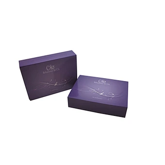 Own design luxury purple cosmetic gift box