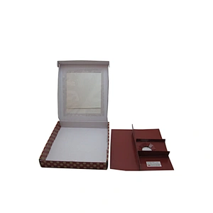 2014 Nice best quality make up box paper packaging carton box with window