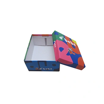 Printing corrugated lid and based box shoe box