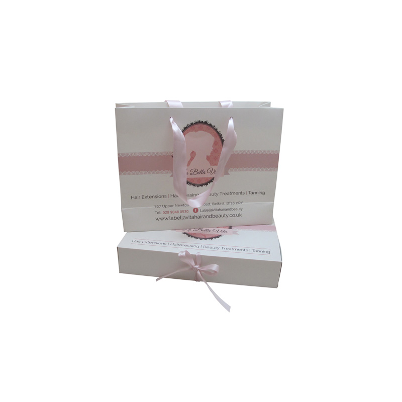 Matte finish white luxury hair extension box /wholesale hair wig packaging box