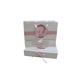 Matte finish white luxury hair extension box /wholesale hair wig packaging box