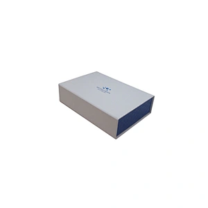 Embossed logo hinged lid cardboard box