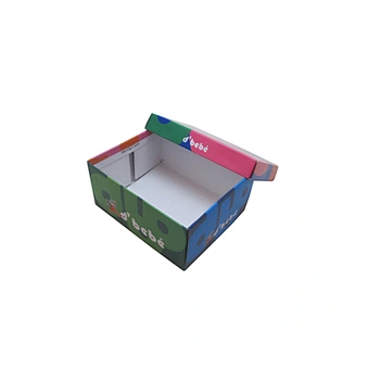 Printing corrugated lid and based box shoe box