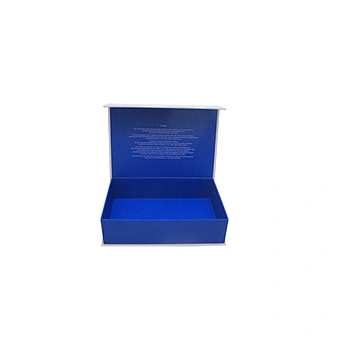 Embossed logo hinged lid cardboard box