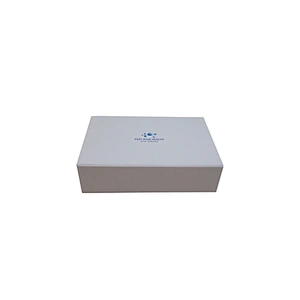 Embossed logo hinged lid cardboard box