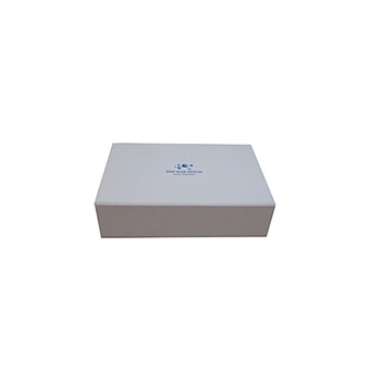 Embossed logo hinged lid cardboard box