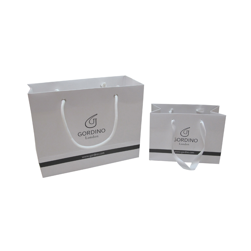 Custom made full color laminated shopping paper bag with logo print