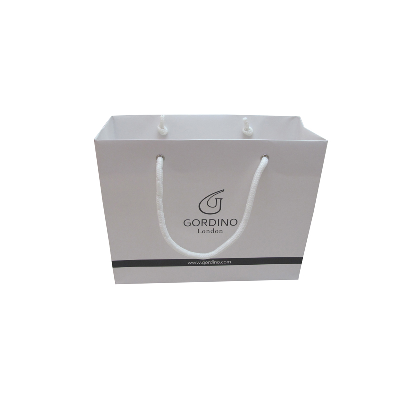 Custom made full color laminated shopping paper bag with logo print