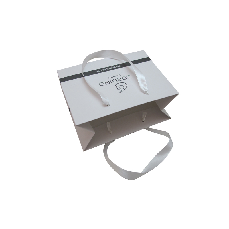 Custom made full color laminated shopping paper bag with logo print