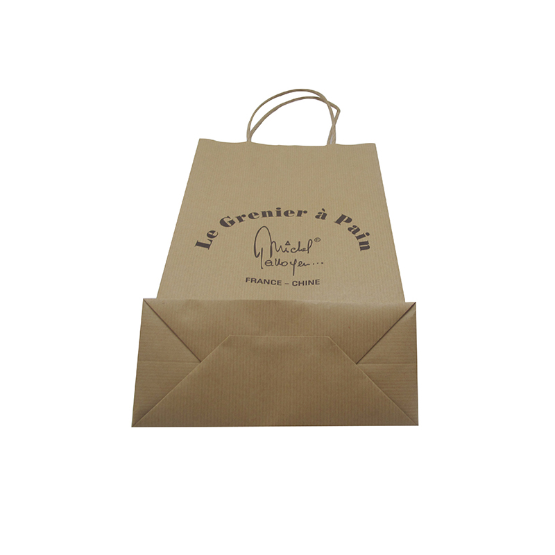 flat handle kraft paper bag