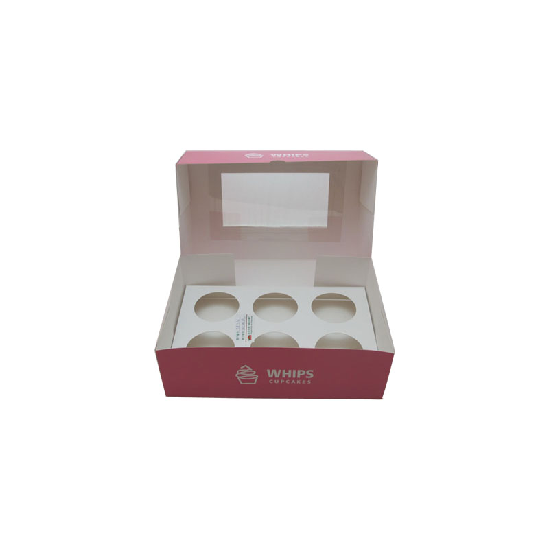 cupcake paper box clear window