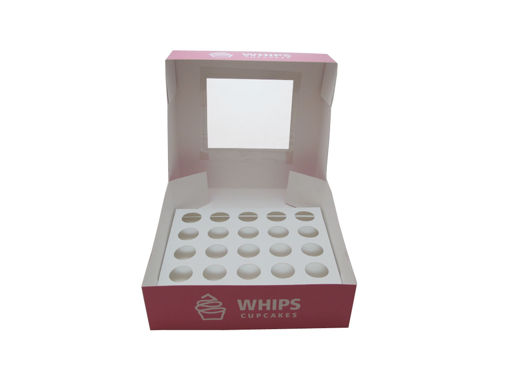 cupcake paper box clear window