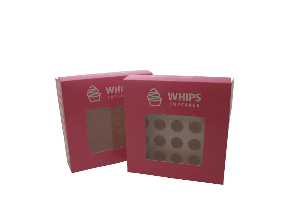 cupcake paper box clear window