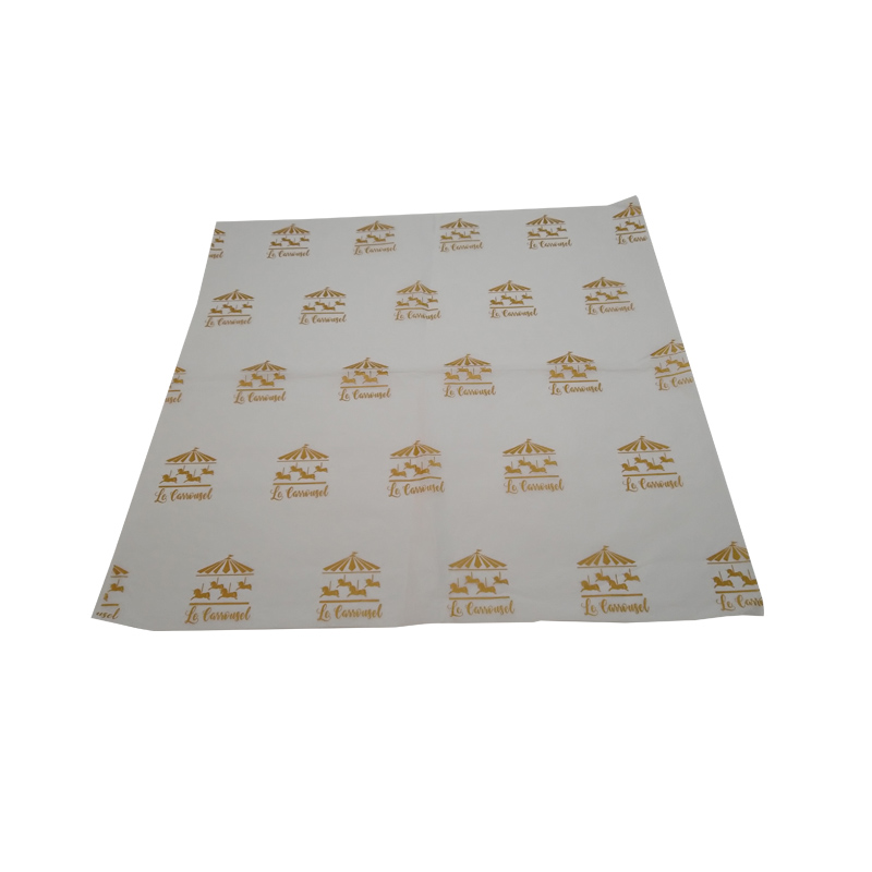 gold logo printing tissue paper