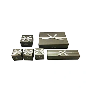 Pu leather ring box earrings jewelry packaging box