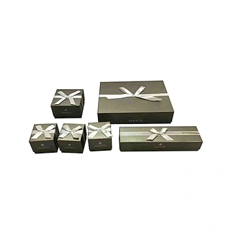 Pu leather ring box earrings jewelry packaging box
