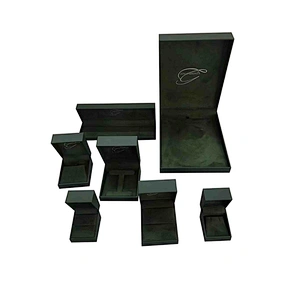 Pu leather ring box earrings jewelry packaging box