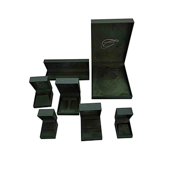 Pu leather ring box earrings jewelry packaging box