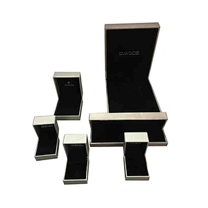 Pu leather ring box earrings jewelry packaging box