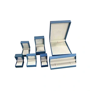 Custom PU leather jewelry boxes with lining flannel