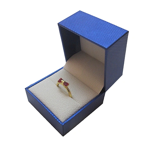 Factory supply blue wedding ring box luxury gift box