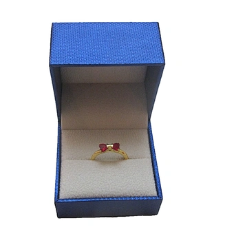 Factory supply blue wedding ring box luxury gift box