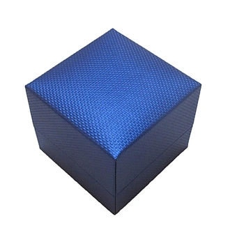 Factory supply blue wedding ring box luxury gift box
