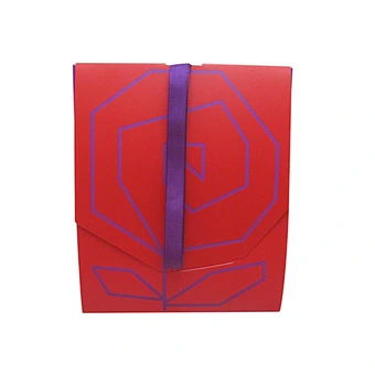 Wholesale Eco-friendly Custom Triangle Card Box with Ribbon