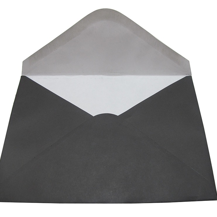 High Quality Black Luxury Customized Size Plain Paper Envelopes Wholesale Adhesive Paper Envelope