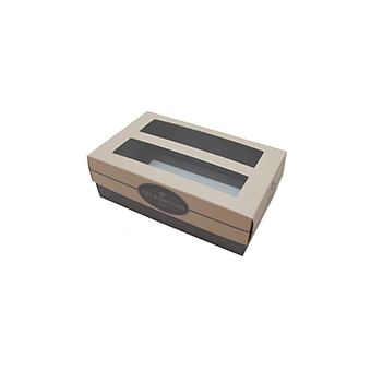 wholesale custom dessert cookie box biscuit paper boxes rectangle bakery cake box with Transparent window