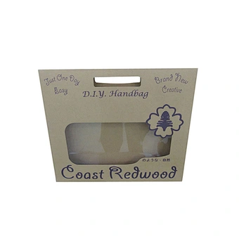 Wholesale Die Cut Color Printing Custom Portable Paper Box with Window