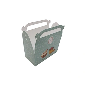 Custom cake box cupcake boxes logo printing with handle