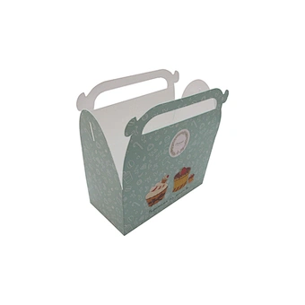 Custom cake box cupcake boxes logo printing with handle
