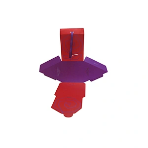 Wholesale Eco-friendly Custom Triangle Card Box with Ribbon