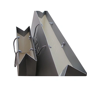 Grey High-Quality Wholesale Eco-friendly Shopping Custom Paper Bags with Handles
