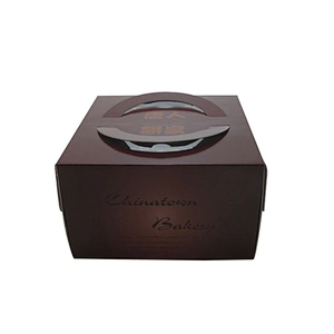 Custom Birthday Cake Box Wedding party transparent windows Bakery Cake boxes Muffin Cupcake Box with handle