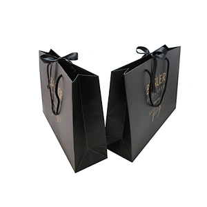 Wholesale Custom High-Quality Paper Bags with Ribbon