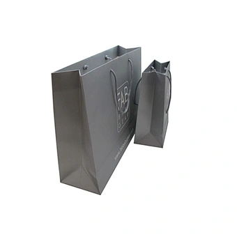 Grey High-Quality Wholesale Eco-friendly Shopping Custom Paper Bags with Handles