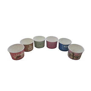 Disposable ice cream cup with PET/Paper lid