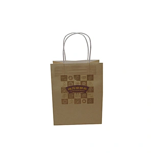 Wholesale Custom Your Logo Kraft Paper Bag with Twisted Handles