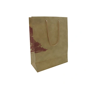 Custom Logo Eco-Friendly Wholesale Brown Kraft Paper Bag with Twist Handle