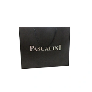 Custom Wholesale Reusable Black Paper Bags with Logo