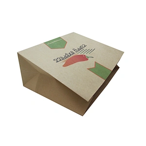 Custom Wholesale Food Packing Take out Paper Bag without Handle