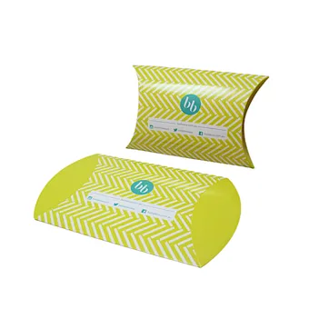 Eco-friendly Art Card Wholesale Custom Pillow Boxes with Logo