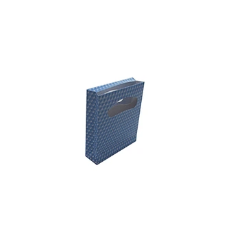 Custom Blue Paper Printed Bag With Die-cut Handle