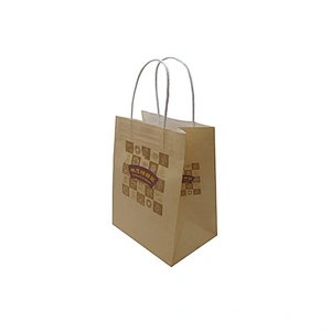 Wholesale Custom Your Logo Kraft Paper Bag with Twisted Handles