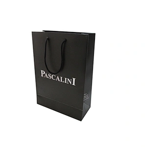 Custom Wholesale Reusable Black Paper Bags with Logo